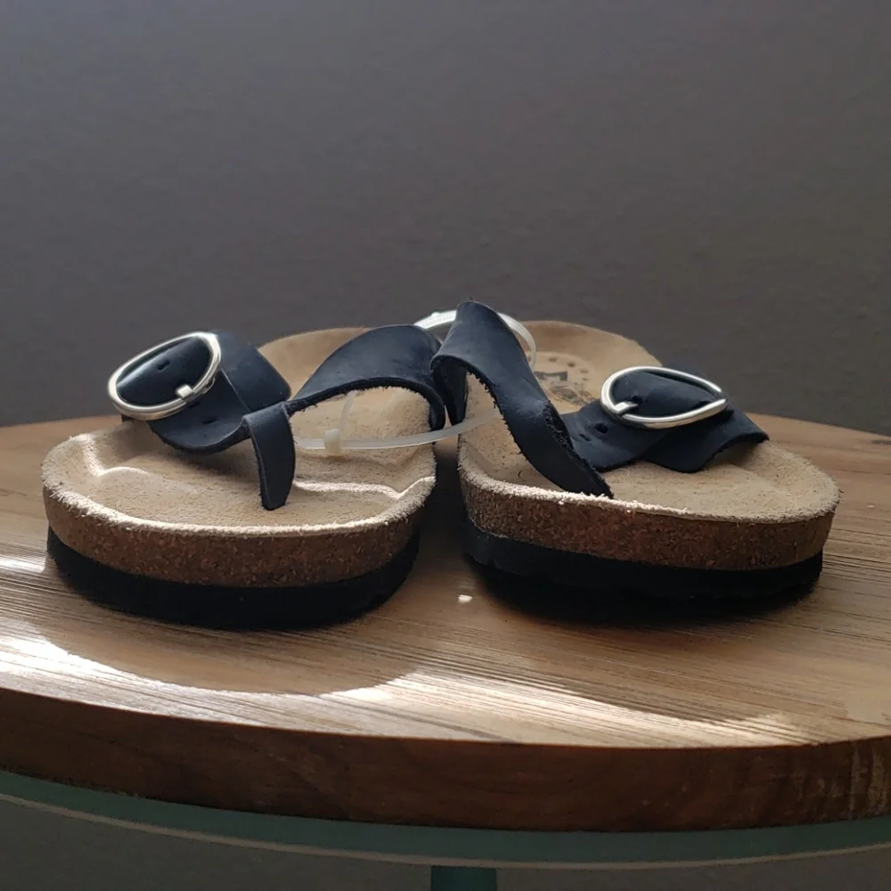 Mephisto Natalia Nubuck Leather Sandal Navy